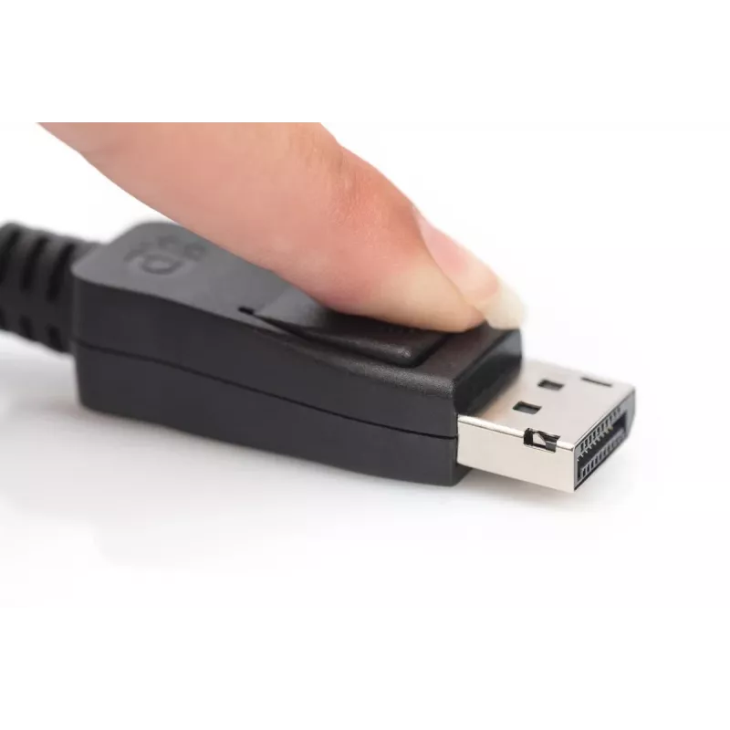 Cable DisplayPort DIGITUS, macho/macho, 2 m con bloqueo, Ultra HD 8K, vers. 1.3/1.4, estándar