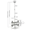 Soporte de techo MACLEAN MC-803 para monitores LED/LCD de 23–100