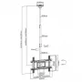 Soporte de techo MACLEAN MC-803 para monitores LED/LCD de 23–100