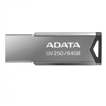 Memoria USB CompactFlash ADATA UV250 64 GB, plata, 45,4×14,9×5,35 mm, 5,6 g