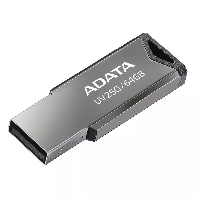 ADATA UV250 memoria USB de 64 GB, USB 2.0, metal, plateado