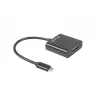 Adaptador gráfico USB LANBERG AD-UC-HD-01, negro, conector macho/hembra