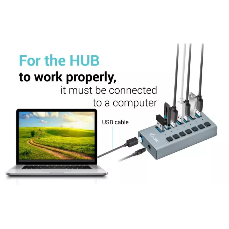 i-tec USB 3.0 Charging HUB 7 puertos + adaptador de corriente 36 W