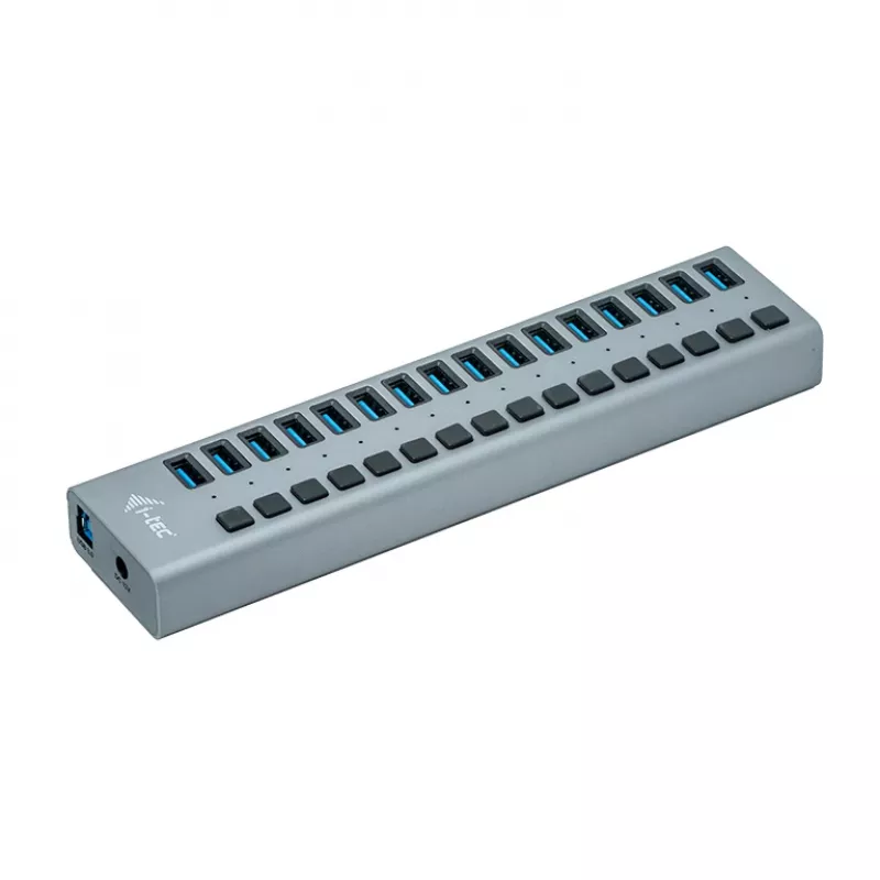 i-tec USB 3.0 hub de carga 16 puertos + fuente de alimentación 90 W