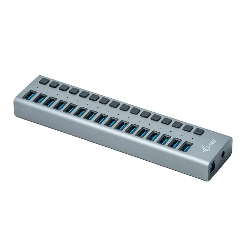 i-tec USB 3.0 hub de carga 16 puertos + fuente de alimentación 90 W