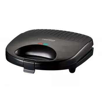 Máquina eléctrica de tortillas ESPERANZA EKT009 1000W, placas antiadherentes, 2 tortillas, negra