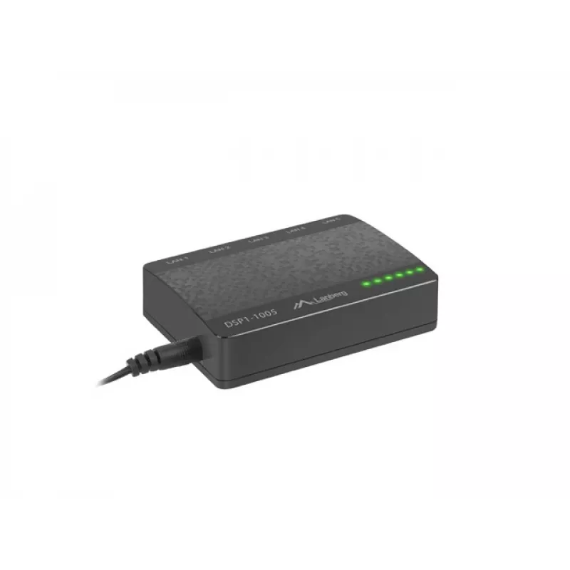 LANBERG switch Dsp1-1005 5x 1gb/s no gestionado Gigabit Ethernet de sobremesa 5v