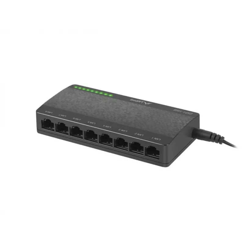 LANBERG switch Dsp1-1008 8x 1gb/s no gestionado Gigabit Ethernet de sobremesa 5v