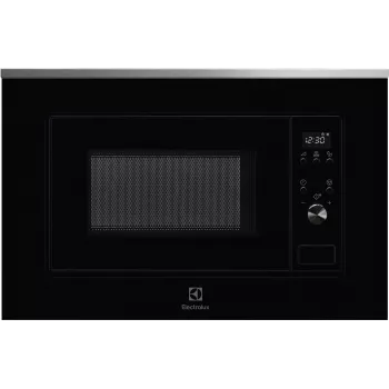 Microondas solo Electrolux LMS2203EMX — 700 W, 20 L, acero inoxidable/negro, para empotrar (56×35×38 cm)