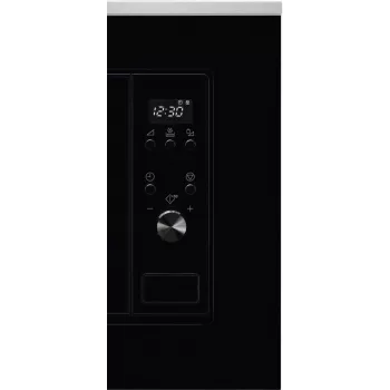 Microondas solo Electrolux LMS2203EMX — 700 W, 20 L, acero inoxidable/negro, para empotrar (56×35×38 cm)