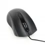 Ratón óptico ambidiestro con cable Gembird MUS-3B-01 — USB Type-A, 1000 DPI, 3 botones, negro