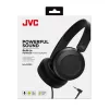 Auriculares JVC Powerful Sound con cable on ear negros, con cable, 10 - 26000 Hz, llamadas/música, 140 g, auriculares, negro