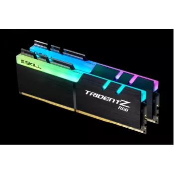 DIMM 16 GB DDR4-3600 (2x 8 GB) kit dual, memoria RAM negra, F4-3600C18D-16GTZRX, Trident Z RGB, INTEL XMP