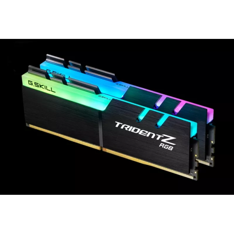 DIMM 16 GB DDR4-3600 (2x 8 GB) kit dual, memoria RAM negra, F4-3600C18D-16GTZRX, Trident Z RGB, INTEL XMP