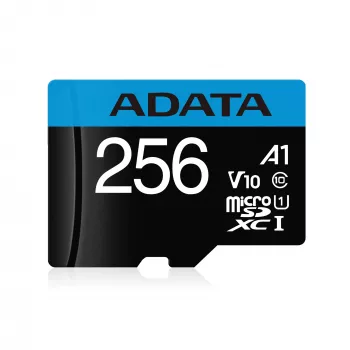 Memoria flash MicroSDXC ADATA 256 GB UHS‑I Class 10 V10 (lectura 100 MB/s, escritura 25 MB/s) con adaptador SD