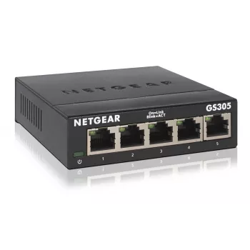 NETGEAR GS305 Gigabit Ethernet no gestionado L2 (10/100/1000) negro
