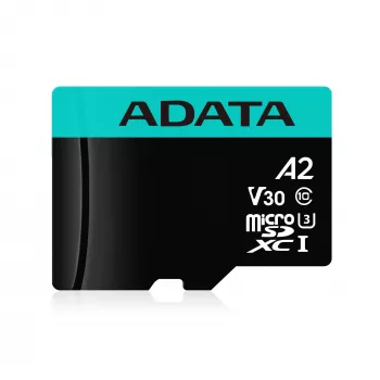 Tarjeta de memoria MicroSDXC ADATA 128 GB UHS-I Premier Pro V30 U3 Class 10, 100/80 MB/s, resistente al agua, con adaptador SD
