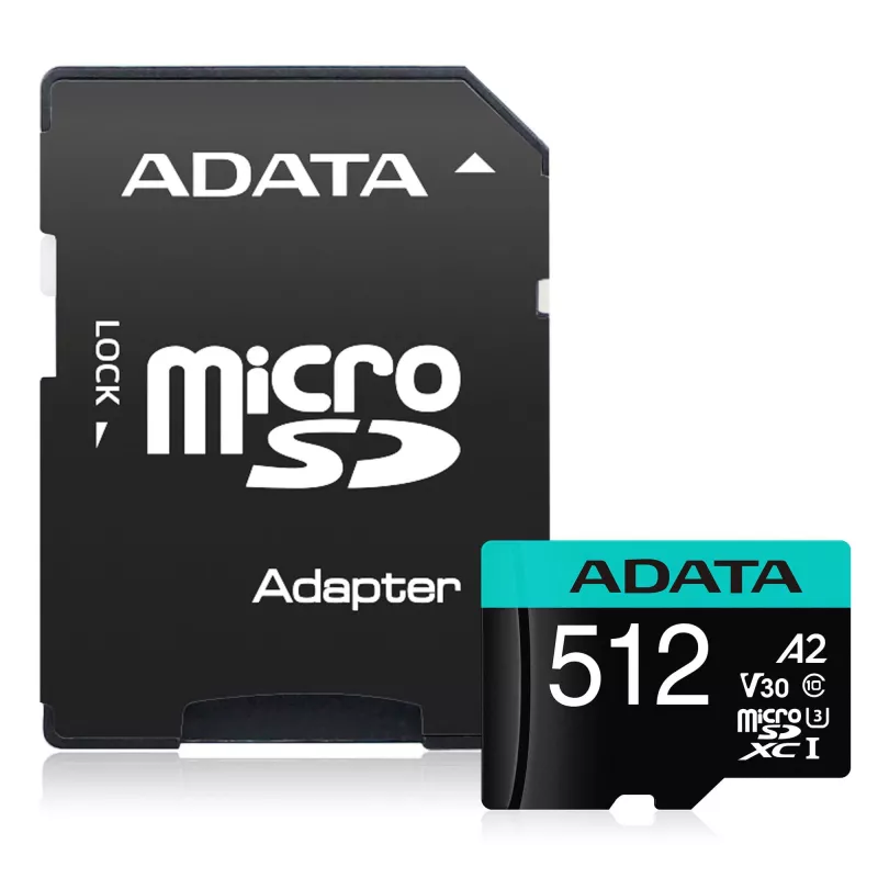 Memoria flash ADATA 512GB MicroSDXC Class 10 Premier Pro