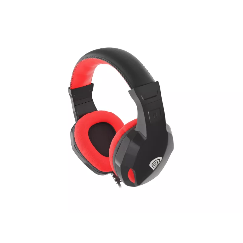 Auriculares con micrófono Genesis Argon 110 con cable diadema gaming negro, rojo