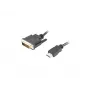 Cable LANBERG HDMI(m)->DVI-d(m)(24+1) Dual Link con conectores 4k chapados en oro - 1.8m negro