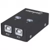 Conmutador de compartición USB MANHATTAN 162005, USB 2.0 Type-B, 2 puertos, 480 Mbit/s, cable 1,5 m, blanco