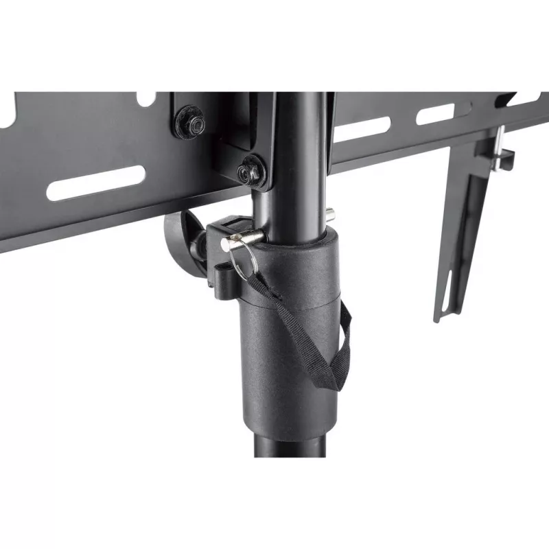 Soporte de suelo trípode Manhattan para TV y monitores, montaje de pie, para pantallas: 37 inch a 65 inch, compatibilidad VESA: cualquiera entre 200x200 y 600x400mm - comprueba las dimensiones de los cuatro orificios de montaje en la parte trasera de la pantalla para asegurarte de que encaja, máx. 35kg, negro, LFD, soporte