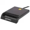 Manhattan 102049 lector de tarjetas inteligentes de contacto, USB-A 2.0, 12 Mbps, cable 1,05 m, negro, carcasa de ABS