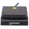 Manhattan 102049 lector de tarjetas inteligentes de contacto, USB-A 2.0, 12 Mbps, cable 1,05 m, negro, carcasa de ABS