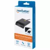 Manhattan 102049 lector de tarjetas inteligentes de contacto, USB-A 2.0, 12 Mbps, cable 1,05 m, negro, carcasa de ABS