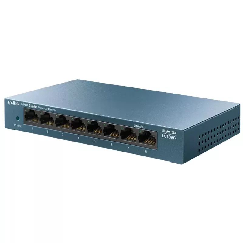 Conmutador de red de escritorio TP-Link 8 puertos 10/100/1000Mbps