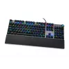 Teclado mecánico gaming con cable IBOX AURORA K-4 — QWERTY, 108 teclas, retroiluminación LED ajustable, resistente al agua, USB, cable 1,6 m