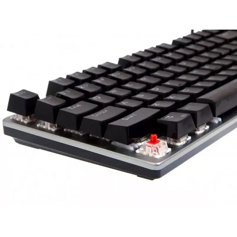Teclado mecánico gaming con cable IBOX AURORA K-4 — QWERTY, 108 teclas, retroiluminación LED ajustable, resistente al agua, USB, cable 1,6 m