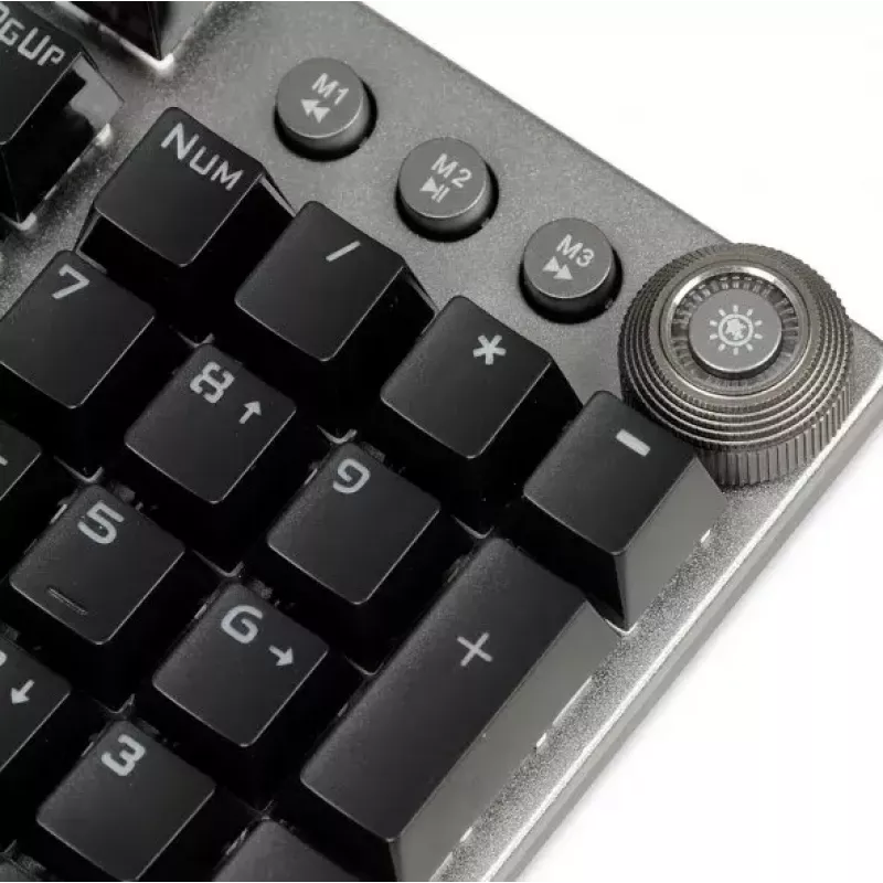 Teclado mecánico gaming con cable IBOX AURORA K-4 — QWERTY, 108 teclas, retroiluminación LED ajustable, resistente al agua, USB, cable 1,6 m