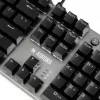 Teclado mecánico gaming con cable IBOX AURORA K-4 — QWERTY, 108 teclas, retroiluminación LED ajustable, resistente al agua, USB, cable 1,6 m