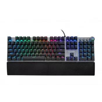 Teclado mecánico gaming con cable IBOX AURORA K-4 — QWERTY, 108 teclas, retroiluminación LED ajustable, resistente al agua, USB, cable 1,6 m