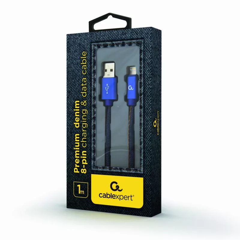 Cable Lightning Cablexpert CC-USB2J-AMLM-1M-BL
