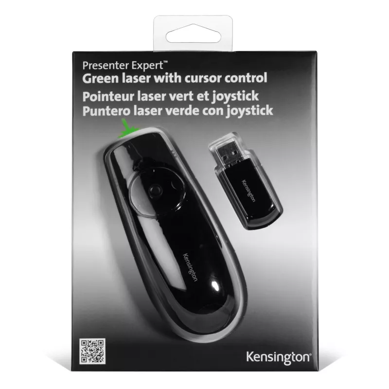 Presentador Kensington Presenter Expert – control de cursor inalámbrico con láser verde