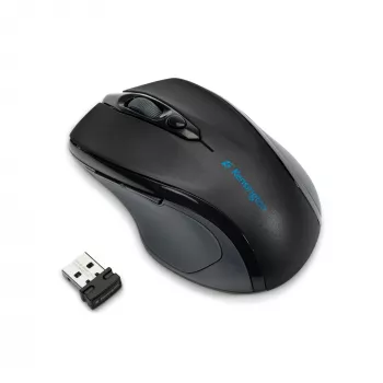Ratón inalámbrico Kensington Pro Fit Mid-Size, para diestros, óptico, RF inalámbrico, 1600 DPI, negro