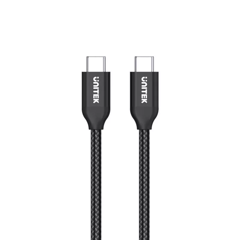 Cable USB-C a USB-C Unitek C14059BK – 2 m, 5 A, 20 V, 480 Mbit/s, negro