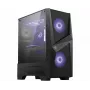Carcasa gaming MSI MAG FORGE 100M torre MIDI 'Negra, 2 ventiladores RGB PWM de 120mm, 1 ventilador de 120mm, hub RGB 1-6, panel de cristal templado, ATX, mATX, mini-ITX'