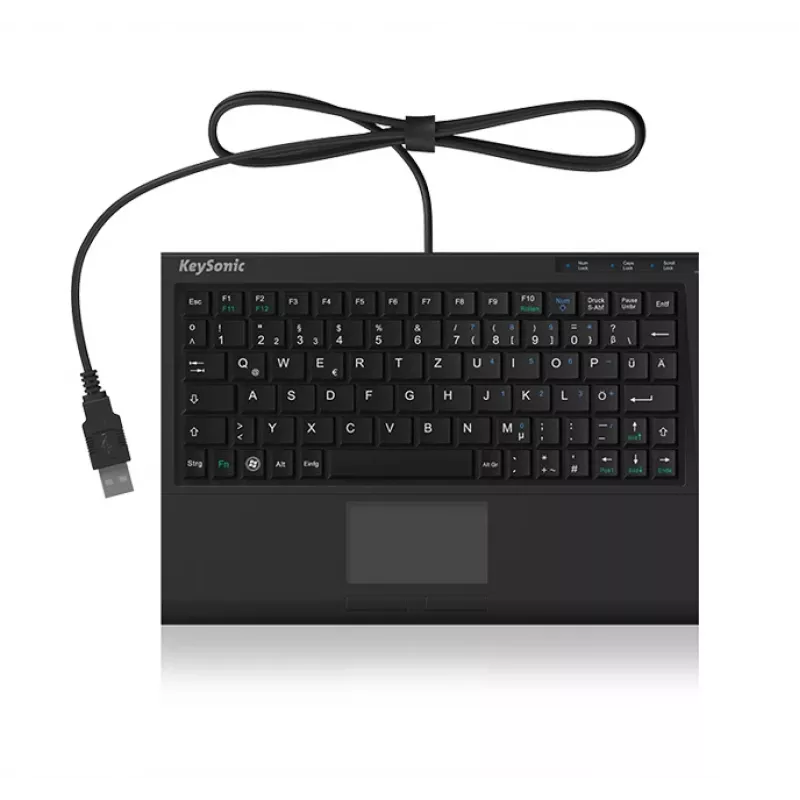 KeySonic ACK-3410 (US) teclado oficina USB inglés de EE. UU. negro