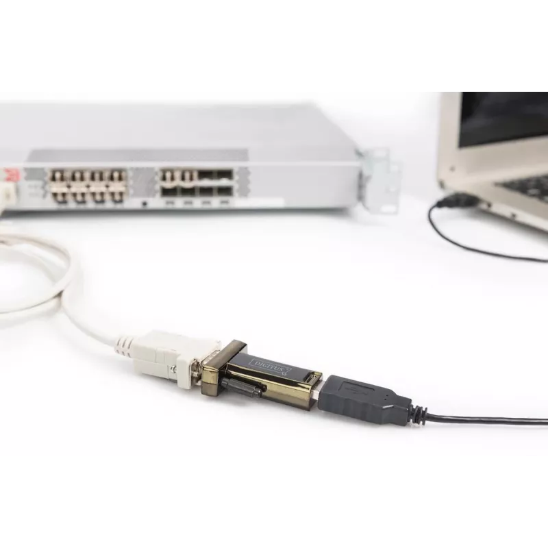 DIGITUS convertidor USB 2.0 a serie, DSUB 9M incl. cable USB A 80cm