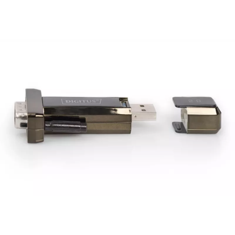 DIGITUS convertidor USB 2.0 a serie, DSUB 9M incl. cable USB A 80cm