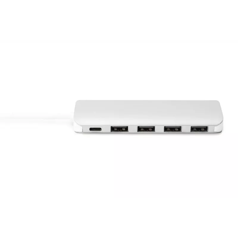 DIGITUS hub USB-C 4 puertos PD 4x USB 3.0, 1x carga PD, gris