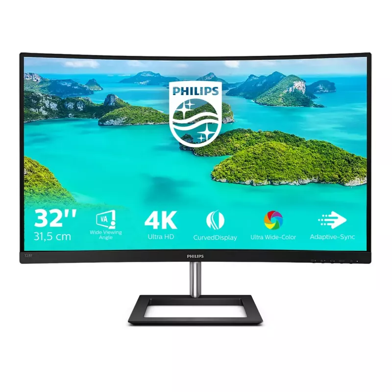 Philips E Line 328E1CA/00 monitor de ordenador 80 cm (31,5 pulgadas) 3840 x 2160 píxeles 4K Ultra HD LCD negro