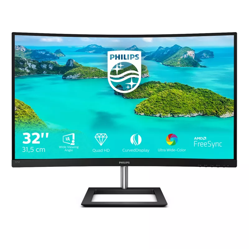 Philips E Line 325E1C/00 monitor de ordenador 80 cm (31.5 pulgadas) 2560 x 1440 píxeles Quad HD LCD negro