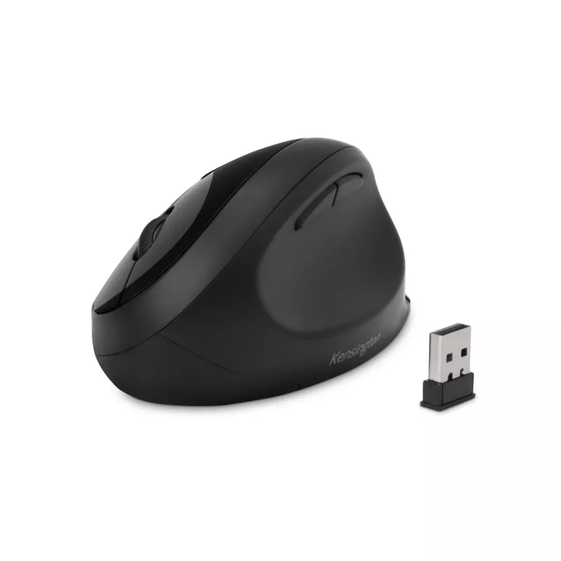 Kensington Pro Fit Ergo ratón inalámbrico – negro, para diestros, RF inalámbrico + Bluetooth, 1600 DPI, negro