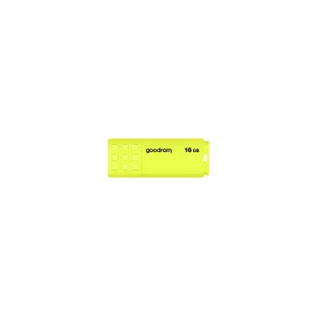 Memoria USB GOODRAM UME2 16 GB, USB 2.0 Type-A, amarillo, 51 × 21 mm