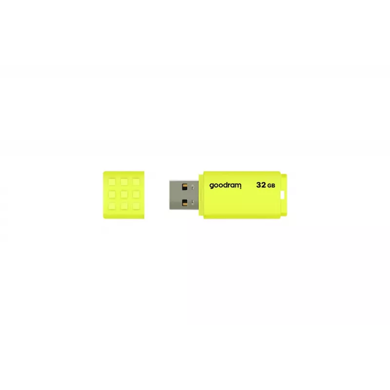Memoria USB GOODRAM UME2 32 GB USB Type-A 2.0, lectura 20 MB/s, escritura 5 MB/s, amarillo