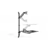 Soporte de pared para puesto de trabajo sentado-de pie DIGITUS individual, negro, carga máx.: 1-8 kg, tamaño máx. de pantalla: 17-32
